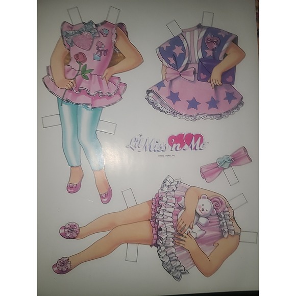 Lil Miss 'n Me Paper Doll Golden 1992 Uncut Precut Fashions Vintage - Picture 4 of 5